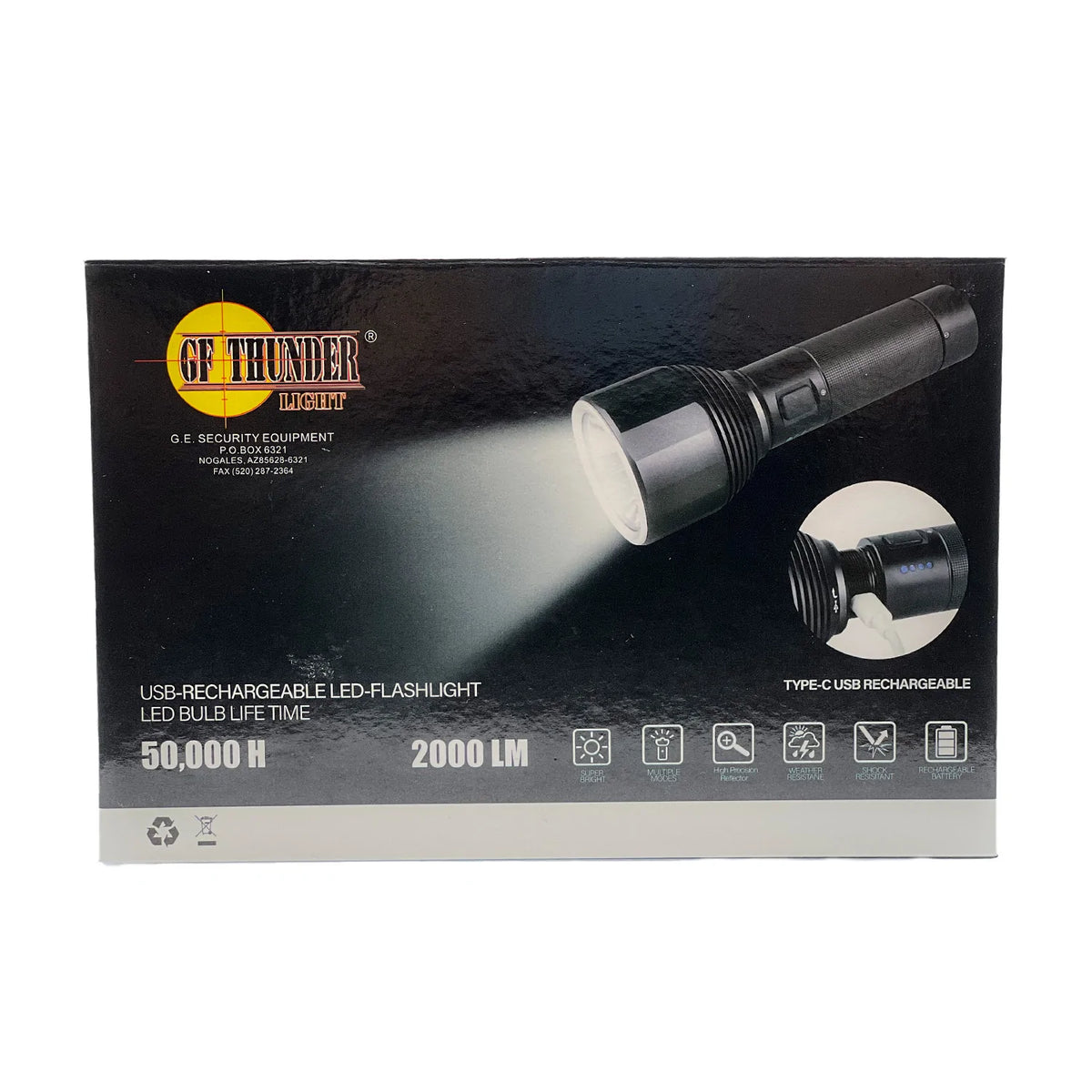Tactical 2000 Lumens LED Flashlight - Tophatter Daily Deals