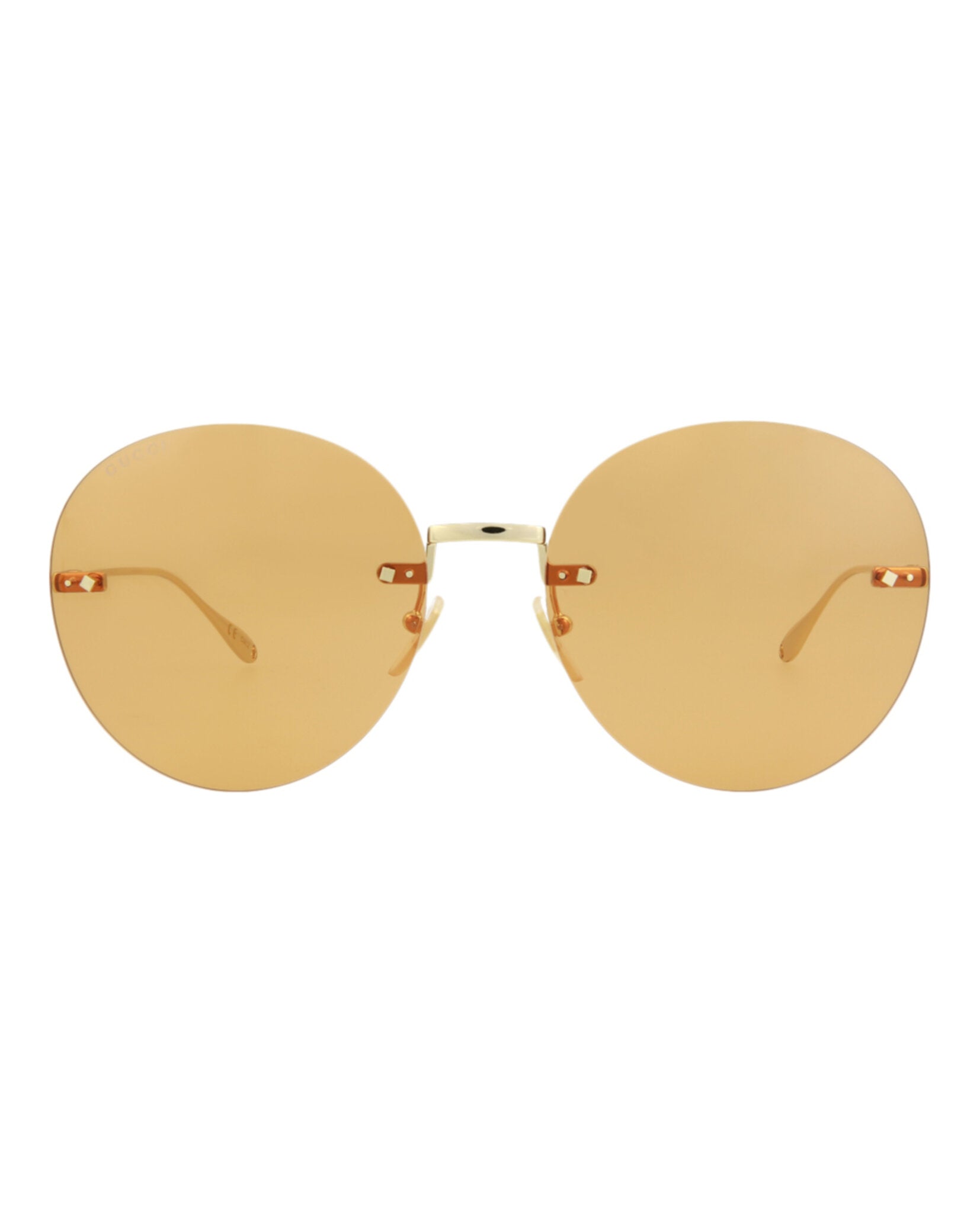 Gucci Round-Frame Metal Sunglasses - GG1149S-30012724-007 Orange Sunglasses - Tophatter Daily Deals