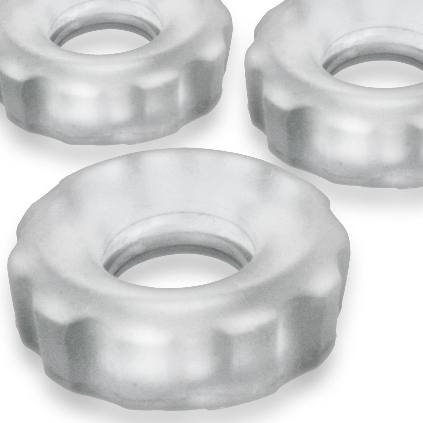 Super Hunkyjunk Three Piece Cockrings Clear Ice > Cock Ring > Sets - Tophatter Daily Deals