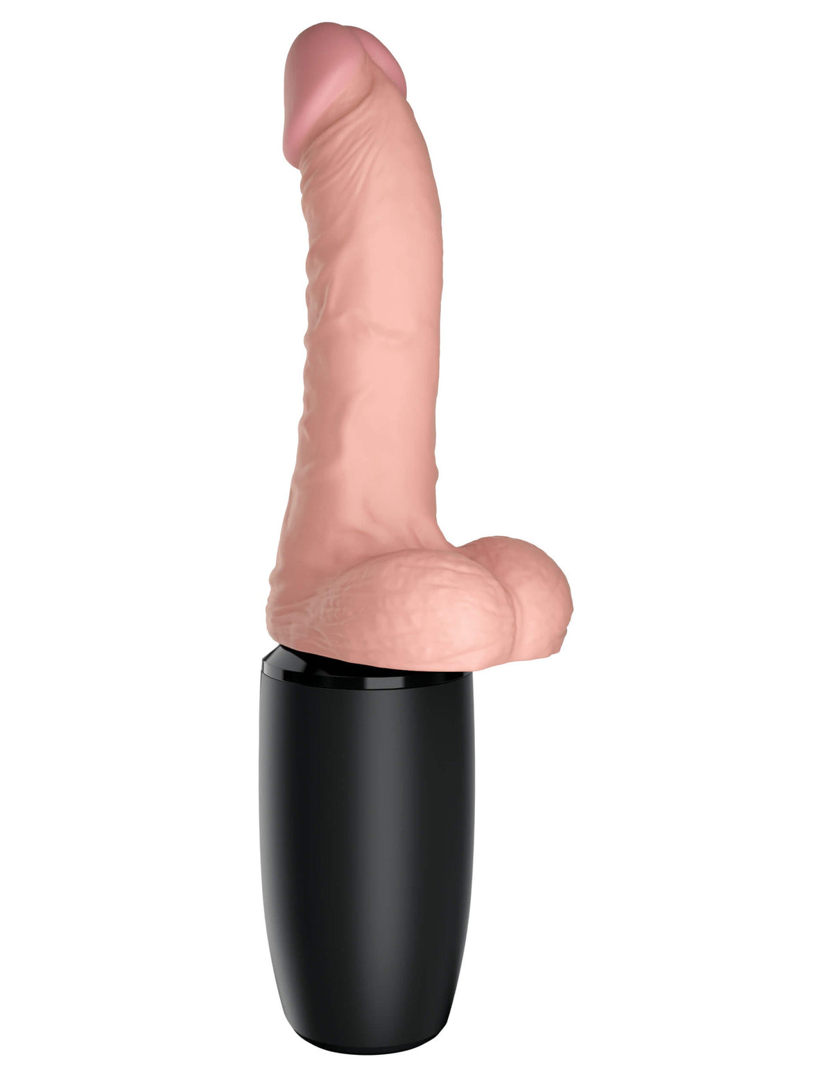 King Cock Plus Thrusting Cock with Balls 6.5 Inch – Warming, Vibrating, Piston-Powered Dildo > Dildos > Thrusting Dildos - Tophatter Daily Deals