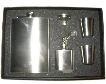 TWO SET STAINLESS STEEL FLASK DRINKING SET - Tophatter Daily Deals