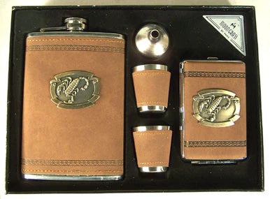 SCORPION FLASK SET W CIGARETTE CASE - Tophatter Daily Deals