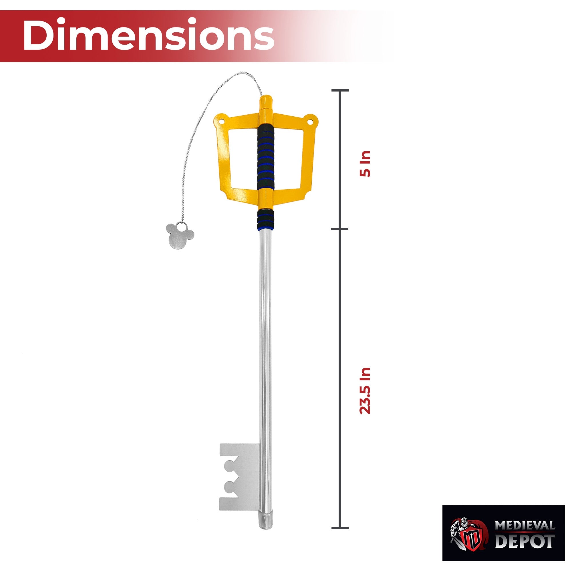 Giant Metal Fantasy Golden Key To The City Gamer Sword swords - Tophatter Daily Deals