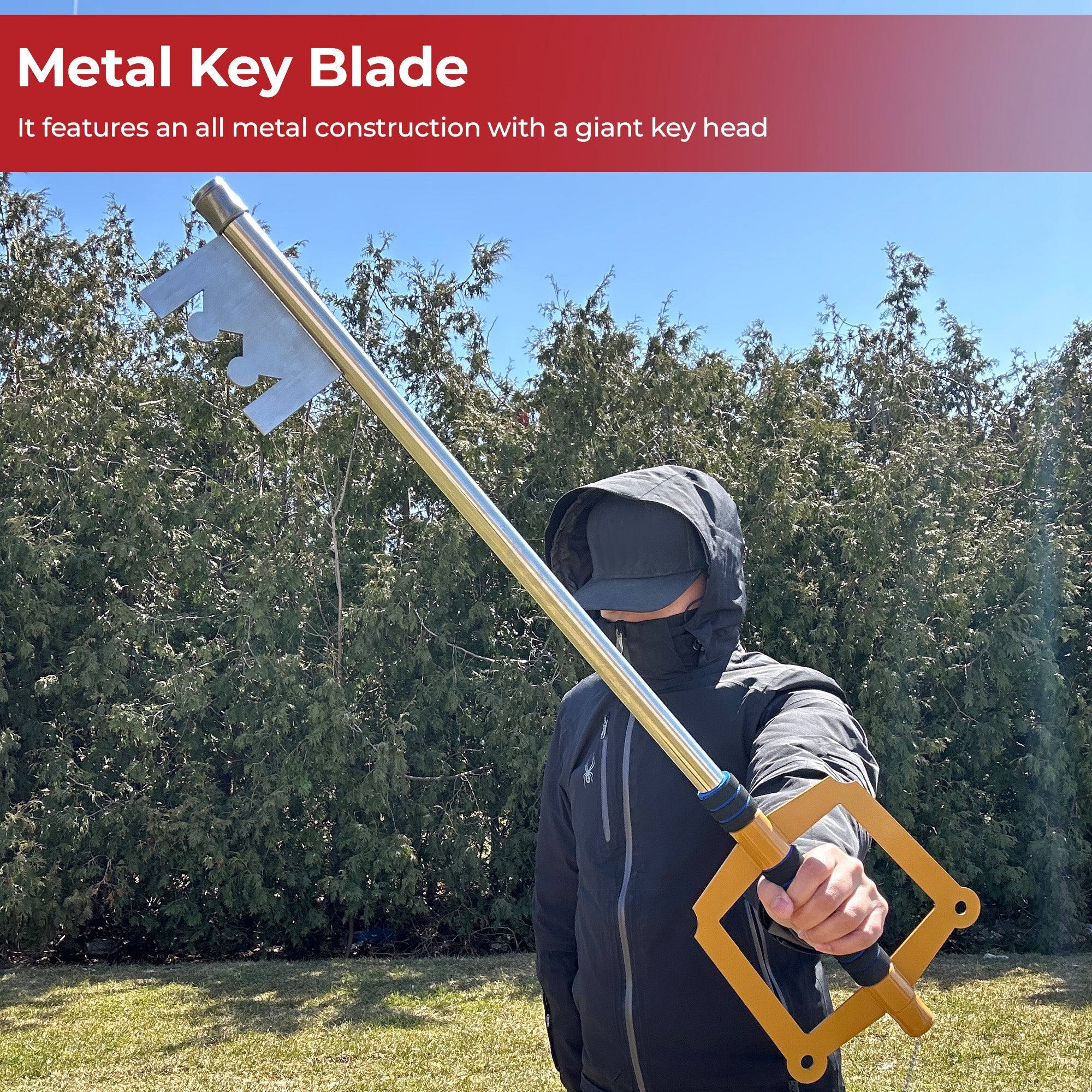 Giant Metal Fantasy Golden Key To The City Gamer Sword swords - Tophatter Daily Deals