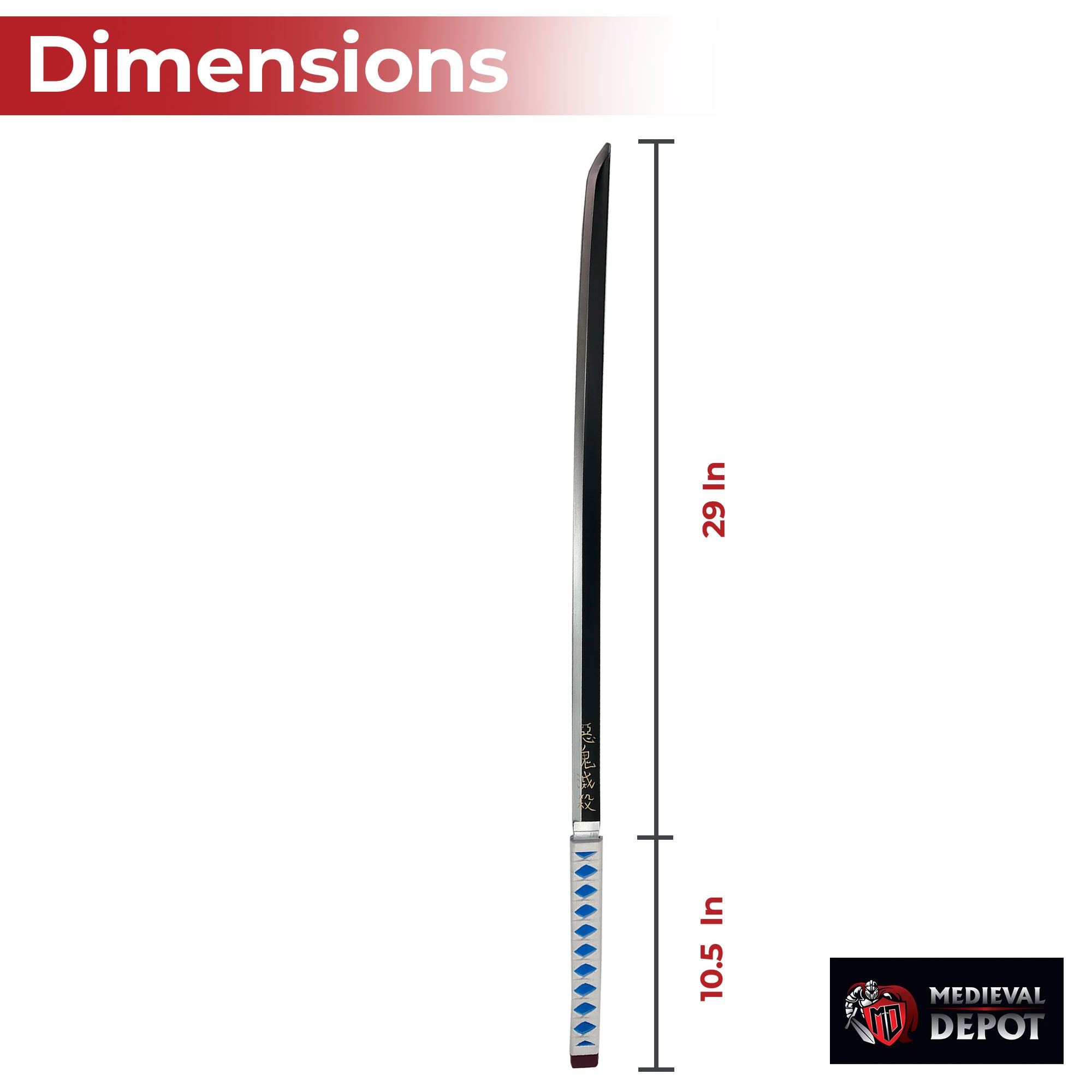 Giyu Tomioka Demon Slayer Foam Katana Sword With Scabbard Swords - Tophatter Daily Deals