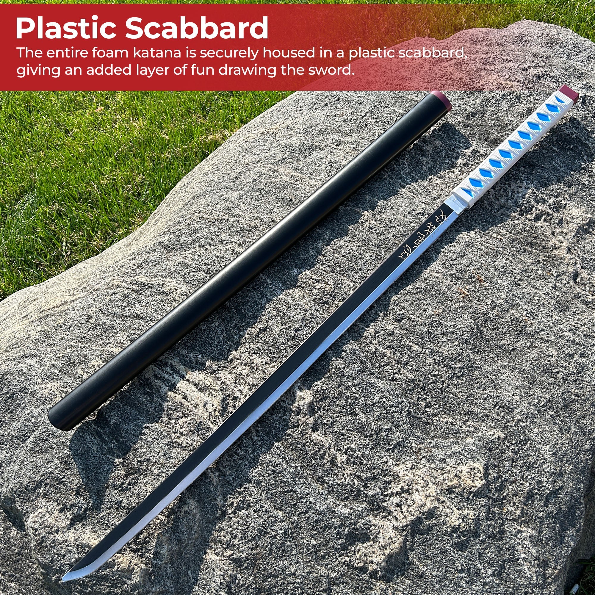 Giyu Tomioka Demon Slayer Foam Katana Sword With Scabbard Swords - Tophatter Daily Deals