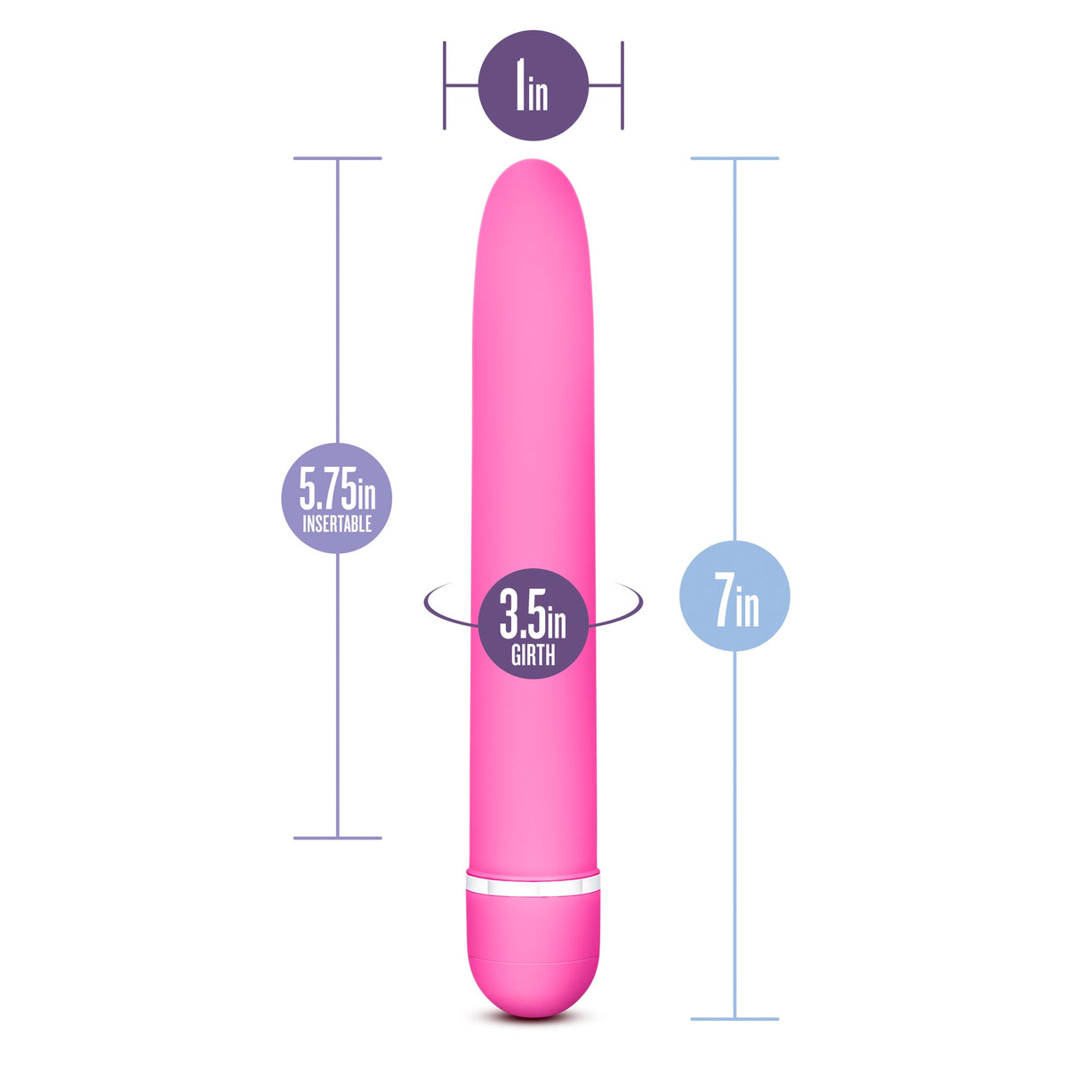 Rose Luxuriate Pink 7 Inch Vibrator > Vibrators > Standard Vibrators - Tophatter Daily Deals