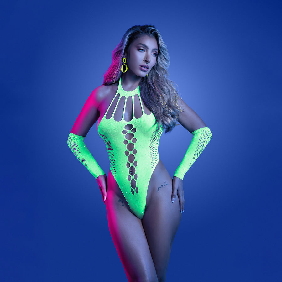 Glow Pressure Point Teddy (Neon Green) – Glow in the Dark Lingerie > Clothes > Bodies and Playsuits - Tophatter Daily Deals