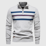 Fitted Classic Men's Half Zip Sweater - Slim Knit, Everyday Light gray - Tophatter Daily Deals