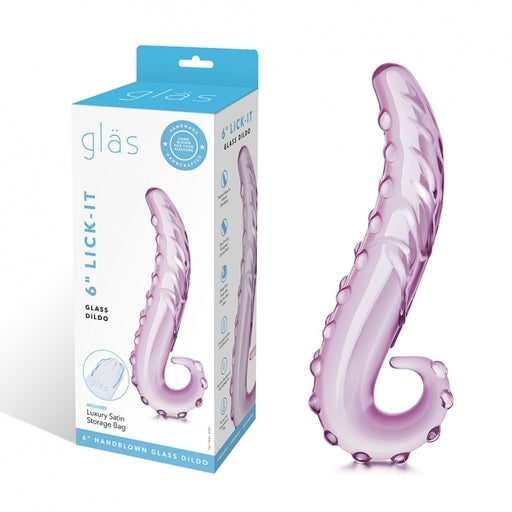 Glas Lick It 6 Inch Textured Glass Dildo > Glass > Dildos - Tophatter Daily Deals