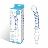 Glas 10 Inch Twister Dual-Ended Glass Dildo with Blue Spiral Design > Glass > Dildos - Tophatter Daily Deals