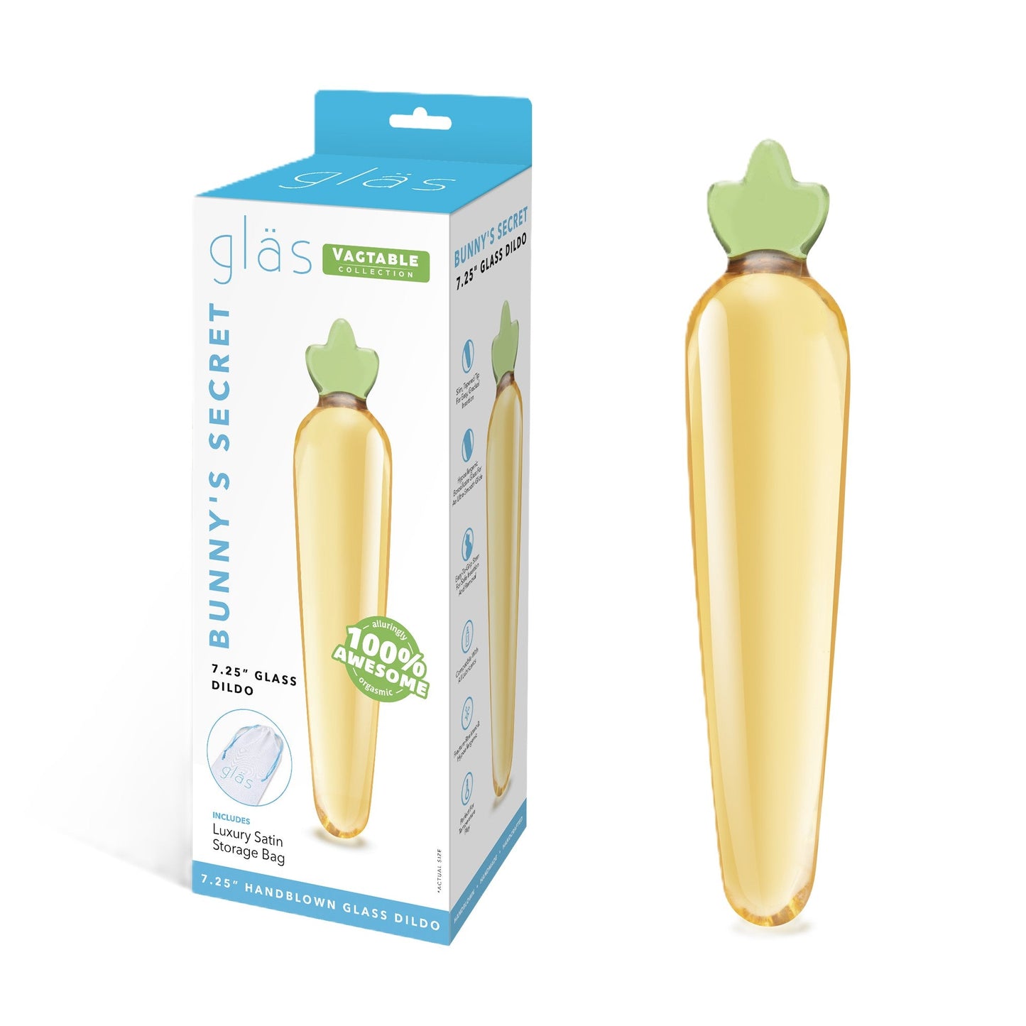 Glas Bunny Secret 7.25 Inch Glass Dildo > Glass > Dildos - Tophatter Daily Deals