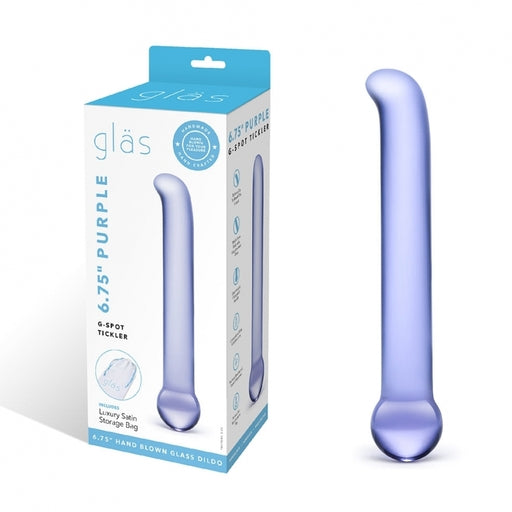 Glas 6.75 Inch Purple G-Spot Tickler Hand Blown Glass Dildo > Glass > Dildos - Tophatter Daily Deals