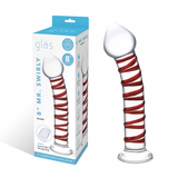 Glas 8 Inch Mr. Swirly Red Spiral Handblown Glass Dildo > Glass > Dildos - Tophatter Daily Deals