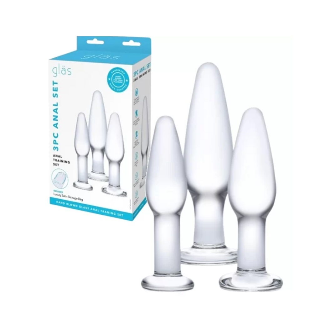 Glas 3PC Clear Glass Anal Training Set > Glass > Toys - Tophatter Daily Deals