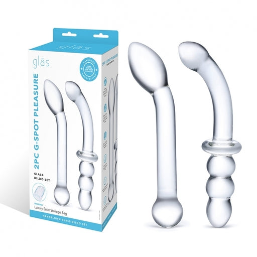 Glas 6 Inch 2Pc G-Spot Pleasure Dildo Set Clear Glass > Glass > Dildos - Tophatter Daily Deals