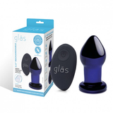 Glas 3.5 Inch Remote Controlled Vibrating Butt Plug in Deep Blue > Anal Range > Butt Plugs - Tophatter Daily Deals