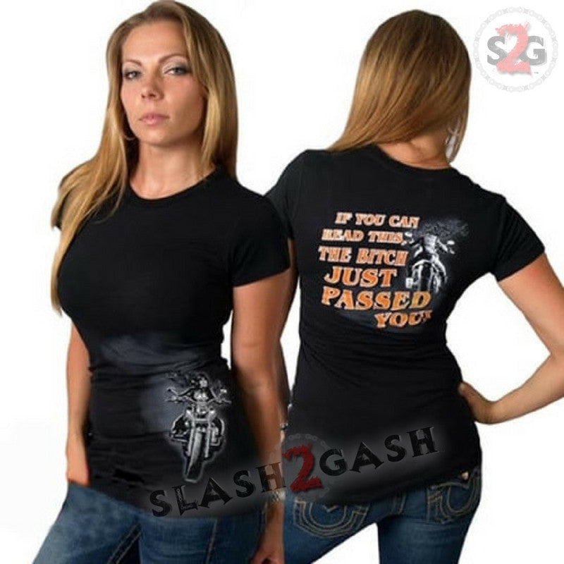 Hot Leathers The Bitch Just Passed You Ladies Tee Ladies Short Sleeve - Tophatter Daily Deals