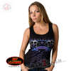 Hot Leathers Heart Breaker Corset Top with Foil Print Tank Top Ladies Tank Top - Tophatter Daily Deals