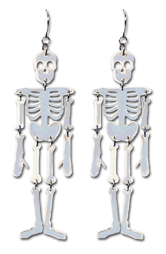 Reflective Skeleton Earrings Halloween Skeleton Decorations - Tophatter Daily Deals