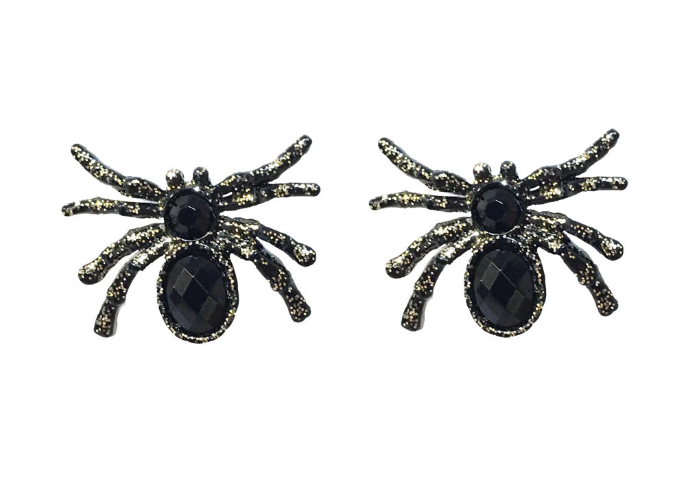 Glitter Gem Spider Earrings Halloween Spider Decorations - Tophatter Daily Deals