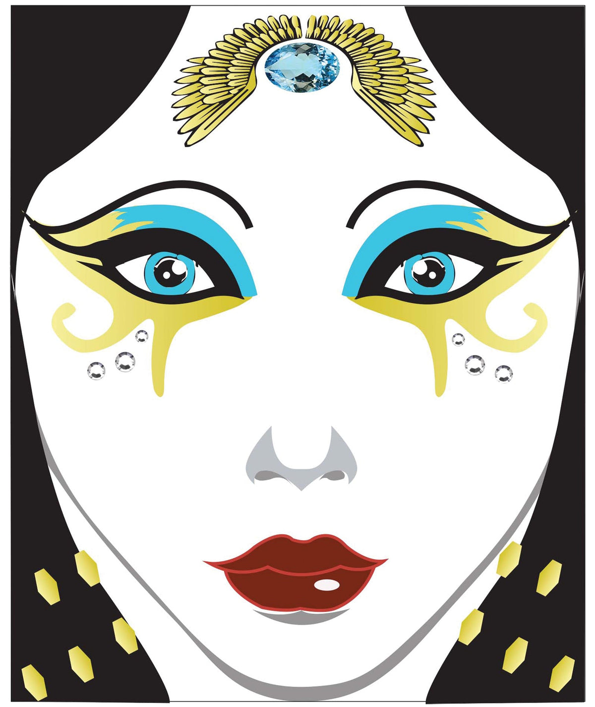 Face Decal Egyptian Costume Accessories - Tophatter Daily Deals