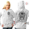 Hot Leathers Womens Sugar Skull Lightweight Slubby Hooded Sweatshirt Hoodies & Sweatshirts - Tophatter Daily Deals
