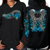 Hot Leathers Angel Roses Zip Up Hooded Ladies Sweat Shirt Wings Hoodies & Sweatshirts - Tophatter Daily Deals