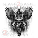 Hot Leathers Dagger Tri Skull Double Sided Biker T-Shirt LIMITED EDITION Mens Short Sleeve - Tophatter Daily Deals