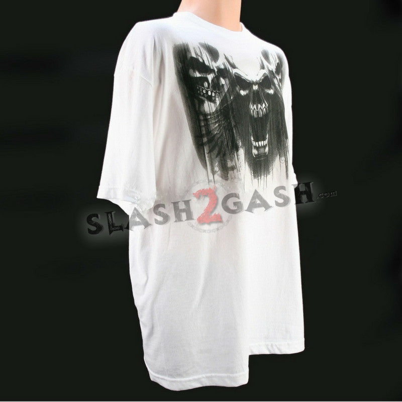 Hot Leathers Dagger Tri Skull Double Sided Biker T-Shirt LIMITED EDITION Mens Short Sleeve - Tophatter Daily Deals