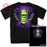 Hot Leathers Frankie's Speed Shop Double Sided Halloween T-Shirt Mens Short Sleeve - Tophatter Daily Deals