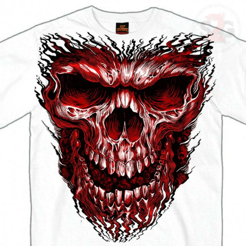 Hot Leathers Shredder Skull JUMBO Print Shirt LIMITED EDITION Mens Short Sleeve - Tophatter Daily Deals