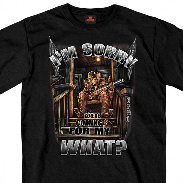 Coming For My What? Cowboy Skeleton w/ Shotgun T-Shirt Mens Short Sleeve - Tophatter Daily Deals