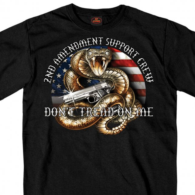 2nd Amendment Rattler T-Shirt Don't Tread On Me Gun Rights S2G Mens Short Sleeve - Tophatter Daily Deals