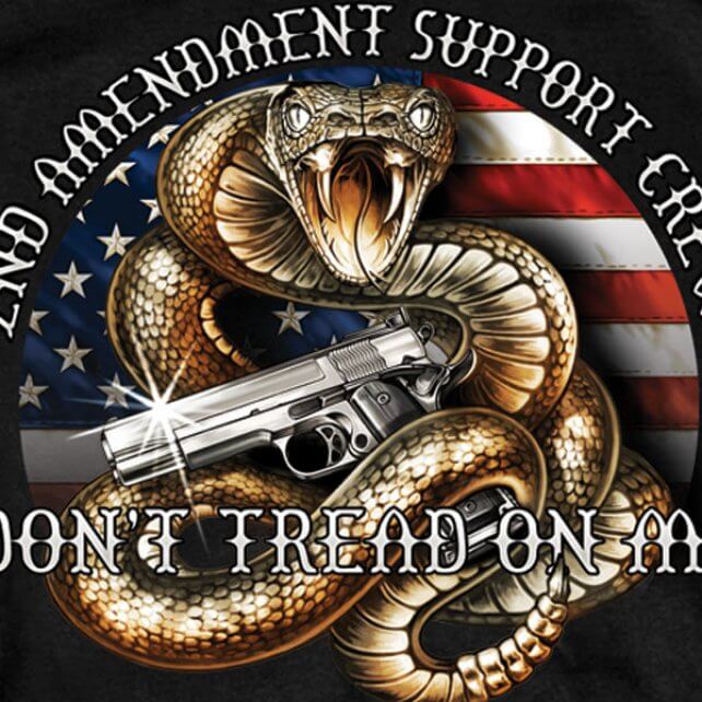 2nd Amendment Rattler T-Shirt Don't Tread On Me Gun Rights S2G Mens Short Sleeve - Tophatter Daily Deals
