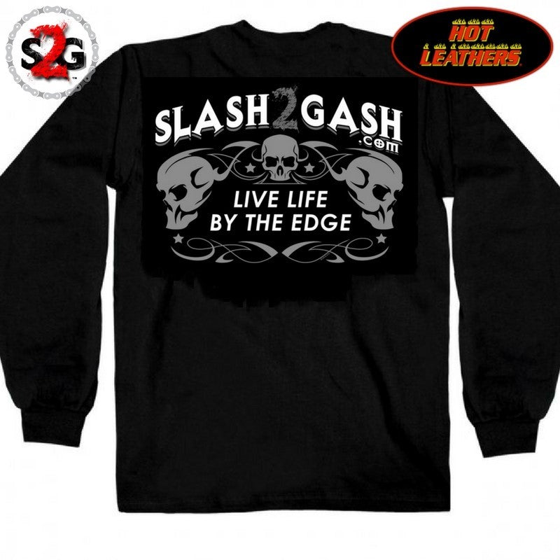 Hot Leathers Camo Skull 2nd Amendment Long Sleeve Shirt Slash2Gash Mens Long Sleeve - Tophatter Daily Deals