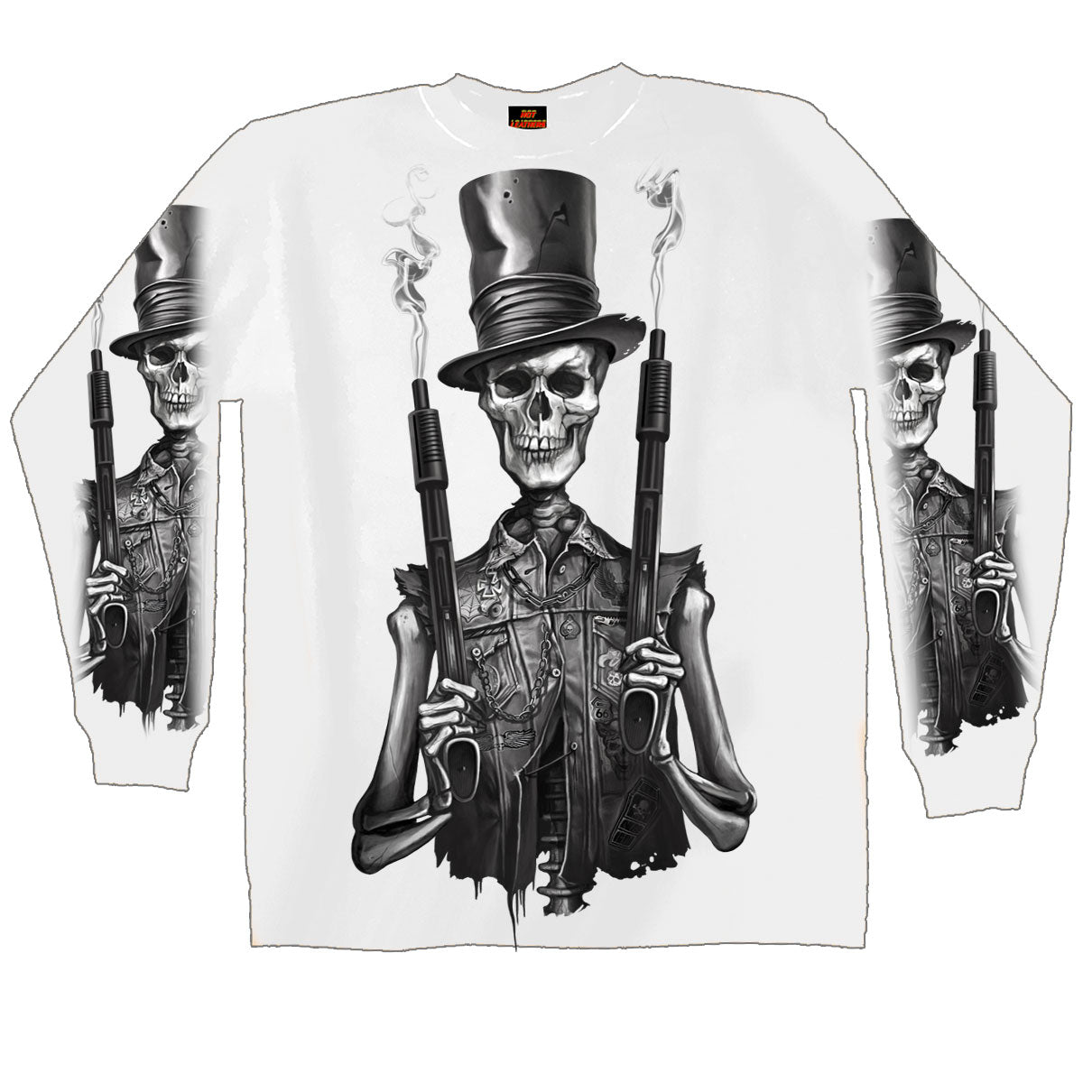 Hot Leathers Stovepipe Shotguns JUMBO Print Long Sleeve Shirt Custom Mens Long Sleeve - Tophatter Daily Deals