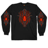Hot Leathers Pinstripe Spider Long Sleeve Double Sided TShirt Custom S2G Mens Long Sleeve - Tophatter Daily Deals