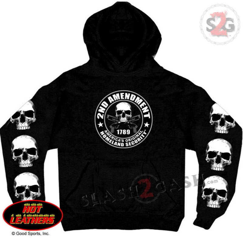 Hot Leathers 2nd Amendment Hooded Sweatshirt Pull Over Hoodies & Sweatshirts - Tophatter Daily Deals