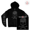 Hot Leathers Skull and Crossbones Zip-Up Hooded Sweat Shirt Hoodie Hoodies & Sweatshirts - Tophatter Daily Deals
