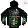 Hot Leathers Sweat Shirt Top Hat X Bones Zip Up Skull Crossbones Hoodie Hoodies & Sweatshirts - Tophatter Daily Deals