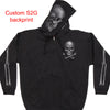 Hot Leathers Jolly Roger Skull Hoodie Custom slash2gash Backprint Hoodies & Sweatshirts - Tophatter Daily Deals