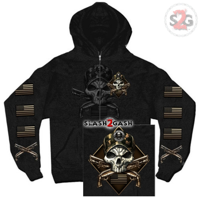 Hot Leathers 2nd Amendment Camo Skull Hooded Sweatshirt Hoodies & Sweatshirts - Tophatter Daily Deals