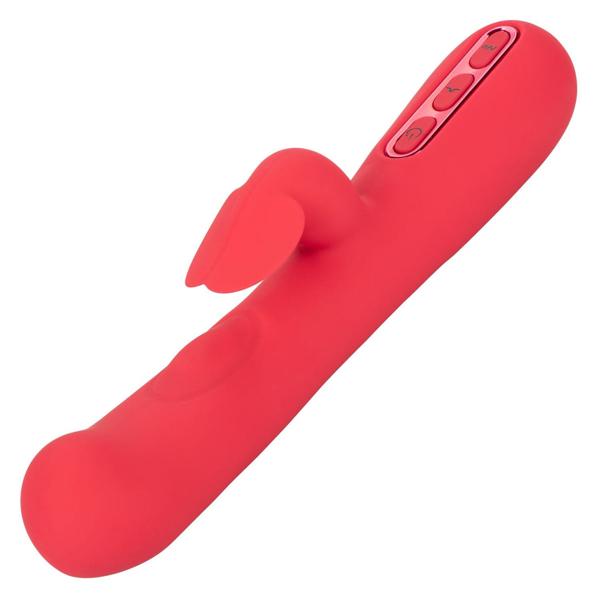 Throb Flutter Red Dual Stimulator Massager with 2x Thumping Action and 7 Vibration Functions, Silicone Waterproof Vibrator > Vibrators > Ladies > Rabbit - Tophatter Daily Deals