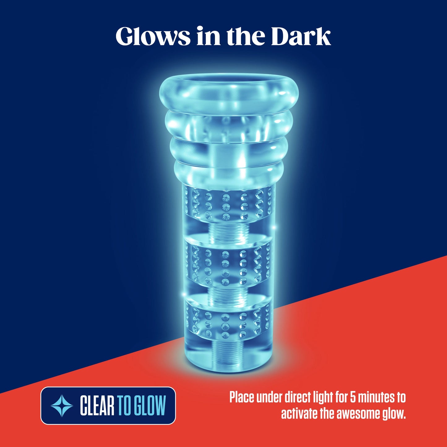 Rize Luz Clear Glow in the Dark Self-Lubricating Stroker > Sex Toys For Men > Masturbators > Manual - Tophatter Daily Deals