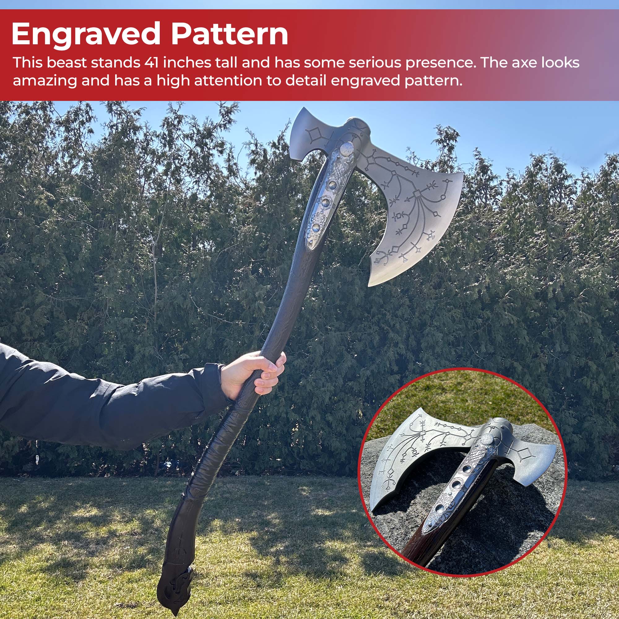 God of War Full Size Leviathan axe Swords - Tophatter Daily Deals