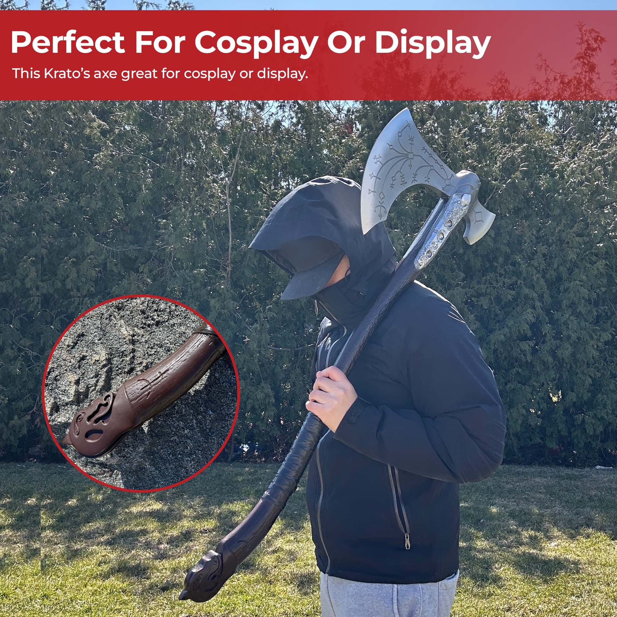 God of War Full Size Leviathan axe Swords - Tophatter Daily Deals