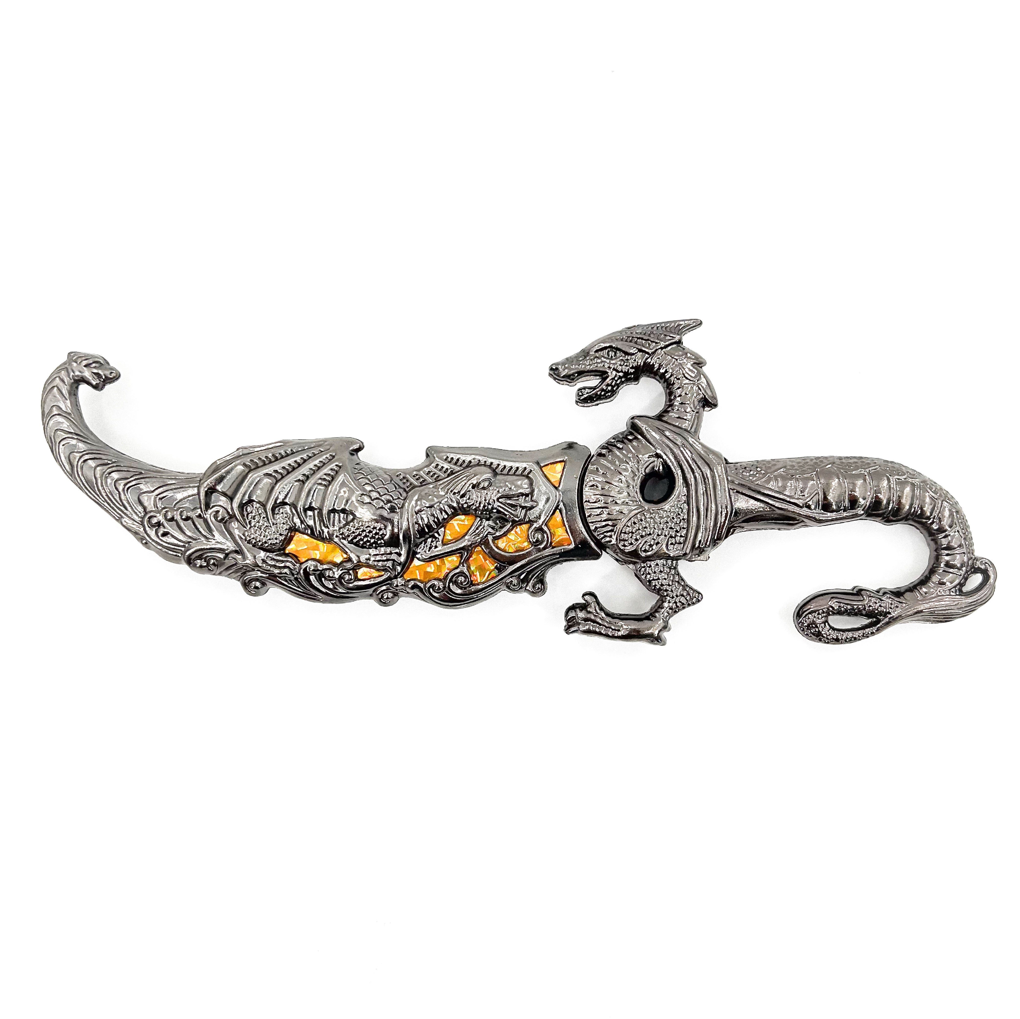 Golden Dragon Fantasy Dagger Knife Dagger - Tophatter Daily Deals