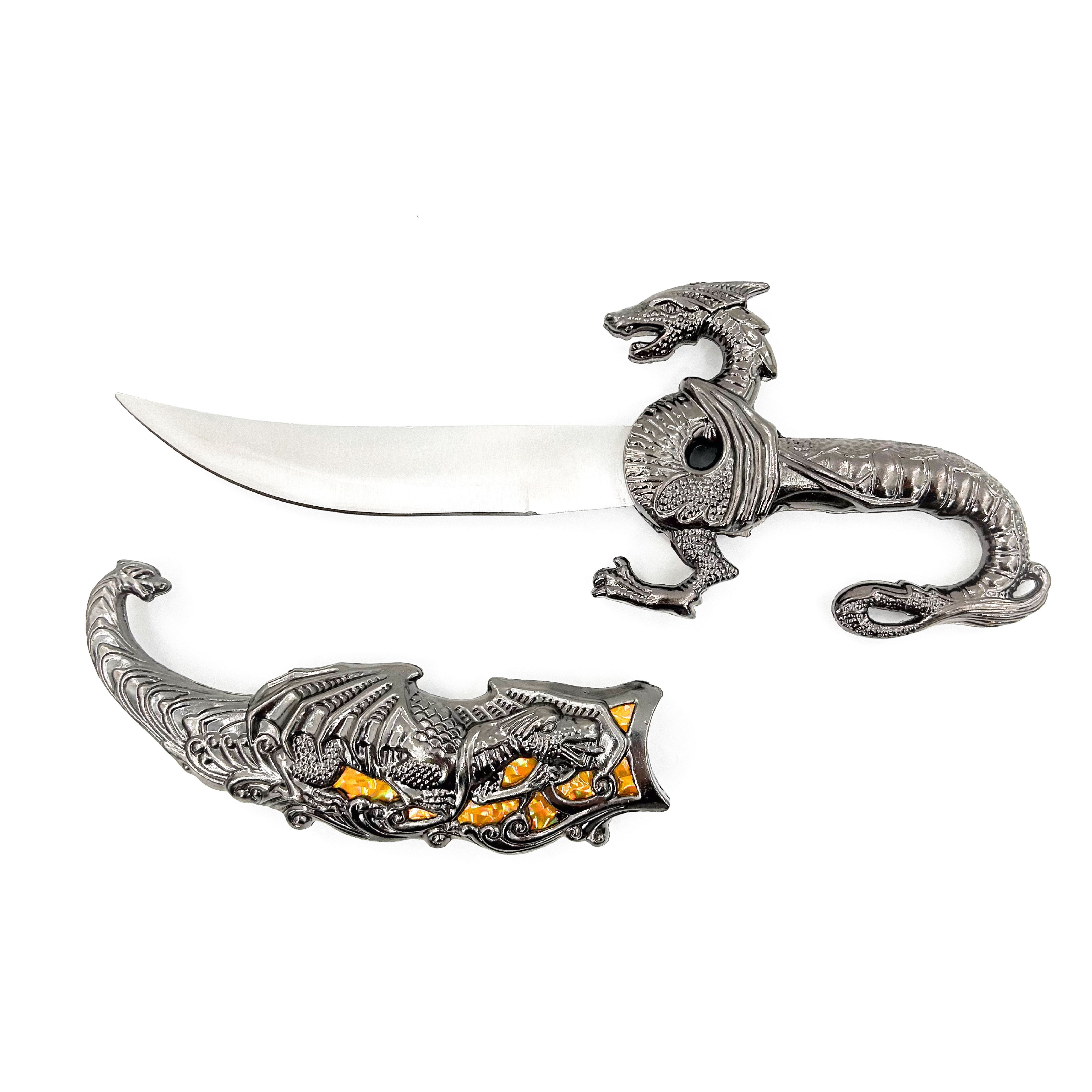 Golden Dragon Fantasy Dagger Knife Dagger - Tophatter Daily Deals
