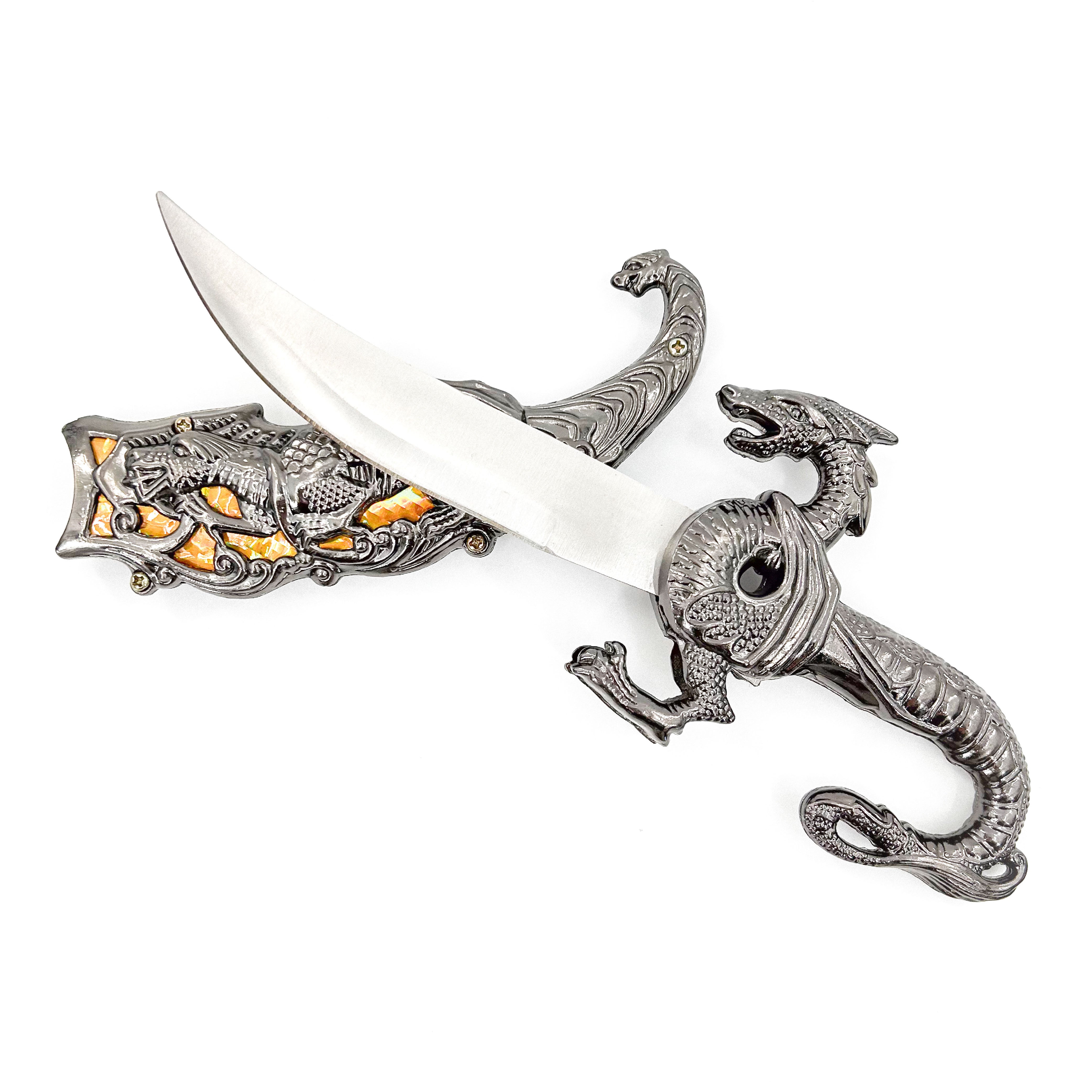 Golden Dragon Fantasy Dagger Knife Dagger - Tophatter Daily Deals